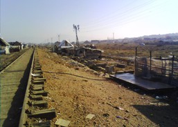 Romské ghetto na okraji města Baia Mare