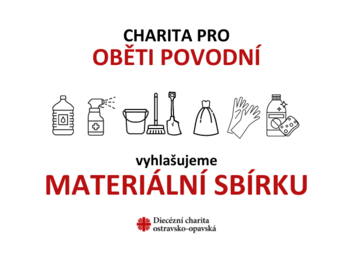 Vyhlašujeme materiální sbírku pro oběti povodní