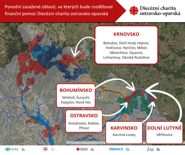 Mapa povodně - pomoc DCHOO Mapa povodně - pomoc DCHOO
