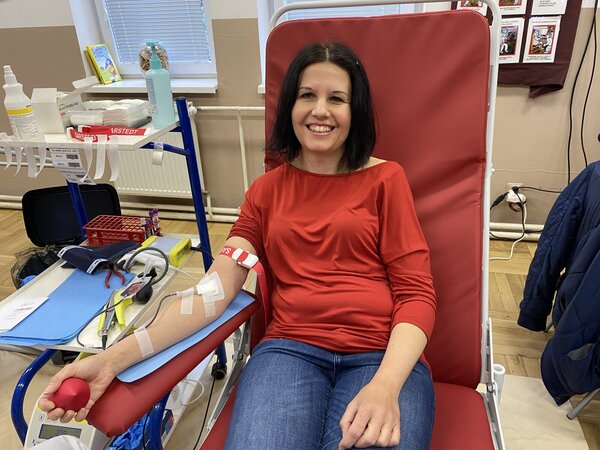 Darování krve proběhlo v příjemné atmosféře